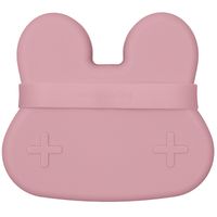 We Might Be Tiny Bunny Snackie® Silicone Snack Box for Kids - Dusty Rose